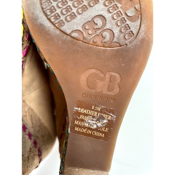 Gianni Bini Platform Wedges  Shoes Heels  Colorful size 8.5 - Picture 6 of 8
